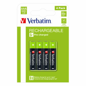 Baterije Verbatim #49514 AAA punjive, 1.2V, 950mAh, 4PK/HR03